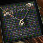 To My Beautiful Soulmate Necklace In Your Eyes I Have Found My Home Clan Murray of Atholl Modern Tartan Wishbone Dancing Necklace