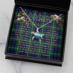 Sea Turtle Necklace To My Beautiful Soulmate Necklace In Your Eyes I Have Found My Home Clan MacDonald Of The Isles Modern Tartan Blue Turtle Necklace