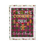 Personalized Gift Tartan Plaid Blanket Clan Crawford Modern With Christmas Cookie Baking Crew Christmas Gift Blanket, Plaid Blanket, Christmas Fleece Blanket, Christmas Blanket, Tartan Blanket, Scottish Blanket, Scotland Blanket, Family Name Blanket, Custom Blanket, Personalized Blanket