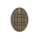 Scott Green Weathered Tartan Oval Ornaments, Christmas Tree Ornament, Plaid Christmas Ornaments, Ceramic Oval Christmas Tree Decoration, Tartan Oval Ornaments, Christmas Tree Ornament, Plaid Christmas Ornaments, Ceramic Oval Christmas Tree Decoration