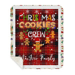 Personalized Gift Tartan Plaid Blanket Clan MacIver With Christmas Cookie Baking Crew Christmas Gift Sherpa Blanket, tartan sherpa blanket,buffalo plaid sherpa blanket,christmas sherpa blanket,Christmas Throw Blanket,green plaid sherpa blanket,green sherpa blanket