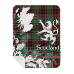 Sherpa Blanket - Tartan Blanket Thistle and Lion Scottish Clan Buchan Ancient Plaid Blanket, plaid sherpa blanket queen,purple sherpa blanket,queen sherpa blanket,queen size sherpa blanket,red sherpa blanket,scottish tartan blankets,sherpa blanket,sherpa christmas blanket