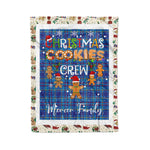 Fleece Blanket - Personalized Gift Tartan Plaid Blanket Clan Mercer With Christmas Cookie Baking Crew Christmas Gift Fleece Blanket
