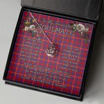 To My Beautiful Soulmate Necklace In Your Eyes I Have Found My Home Clan Hamilton Modern Tartan Crown Pendant Necklace