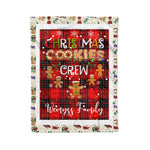 Personalized Gift Tartan Plaid Blanket Clan Wemyss With Christmas Cookie Baking Crew Christmas Gift Blanket, Plaid Blanket, Christmas Fleece Blanket, Christmas Blanket, Tartan Blanket, Scottish Blanket, Scotland Blanket, Family Name Blanket, Custom Blanket, Personalized Blanket