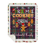 Personalized Gift Tartan Plaid Blanket Clan Macdonald With Christmas Cookie Baking Crew Christmas Gift Sherpa Blanket, tartan sherpa blanket,buffalo plaid sherpa blanket,christmas sherpa blanket,Christmas Throw Blanket,green plaid sherpa blanket,green sherpa blanket