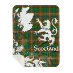 Sherpa Blanket - Tartan Blanket Thistle and Lion Scottish Clan Chisholm Hunting Plaid Blanket, plaid sherpa blanket queen,purple sherpa blanket,queen sherpa blanket,queen size sherpa blanket,red sherpa blanket,scottish tartan blankets,sherpa blanket,sherpa christmas blanket
