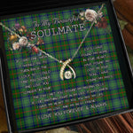 To My Beautiful Soulmate Necklace In Your Eyes I Have Found My Home Clan Cranstoun Tartan Wishbone Dancing Necklace