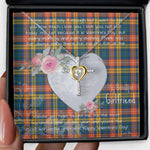 Gift For My Beautiful Girlfriend Necklace Valentine Necklace Clan Buchanan Ancient Tartan Cross Dancing Necklace Scottish Tartan Jewelry