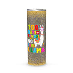Back To School Skinny Tumbler 100 Days Of School Skinny Tumbler No Probllama Llama 100th Day Of School Gift Back To School Gift - Scotstee Shop