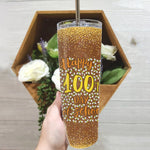Back To School Skinny Tumbler 100th Day Of School Skinny Tumbler 100 Bees Happy 100th Day Of School Gift Student Bee Pre-k Teacher Back To School Gift - Scotstee Shop