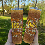 Back To School Skinny Tumbler 100th Day Of School Skinny Tumbler 100 Bees Happy 100th Day Of School Gift Student Bee Pre-k Teacher Back To School Gift - Scotstee Shop