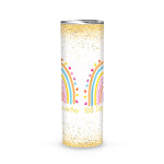 Back To School Skinny Tumbler 100th Day Of School Teacher 100 Days Smarter Rainbow Back To School Gift - Scotstee Shop