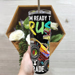 Back To School Skinny Tumbler 1st Grade Dinosaur Monster Truck Back To School Boys Gift - Scotstee Shop