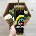 Back To School Skinny Tumbler 1st Grade Teacher Shirts First Grade Team Teachers Back To School Gift - Scotstee Shop