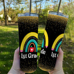 Back To School Skinny Tumbler 1st Grade Teacher Shirts First Grade Team Teachers Back To School Gift - Scotstee Shop