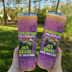 Back To School Skinny Tumbler 2021 Quarantine 1st Grade Level Unlocked Gift Back To School Gift - Scotstee Shop