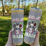 Back To School Skinny Tumbler 3rd Grade Level Up Back To School Unlocked Third Grade Boys Gift - Scotstee Shop