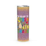 Back To School Skinny Tumbler 4th Fourth Grade Dabbing Sloth Back To School Gift - Scotstee Shop