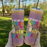 Back To School Skinny Tumbler 4th Fourth Grade Dabbing Sloth Back To School Gift - Scotstee Shop