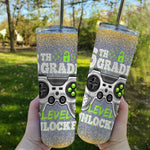 Back To School Skinny Tumbler 6th Grade Level Unlocked Video Game Back To School Boys Gift - Scotstee Shop