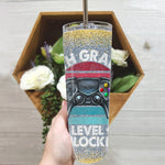 Back To School Skinny Tumbler 7th Grade Level Unlocked Back To School Seventh Grade Gift - Scotstee Shop
