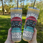 Back To School Skinny Tumbler 7th Grade Level Unlocked Back To School Seventh Grade Gift - Scotstee Shop