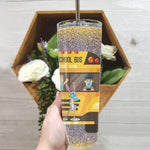 Back To School Skinny Tumbler Cant Mask My Love For Students Bus Driver Back To School Gift - Scotstee Shop