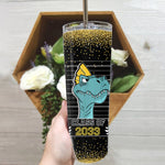 Back To School Skinny Tumbler Class Of 2033 Grow With Me Back To School 1st Grade Dinosaur Gift - Scotstee Shop