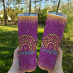 Back To School Skinny Tumbler Counselor Rainbow Leopard Funny School Counselor Gift Back To School Gift - Scotstee Shop