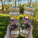 Back To School Skinny Tumbler Crush 3rd Grade Monster Truck Backpack Back To School Boys Gift - Scotstee Shop