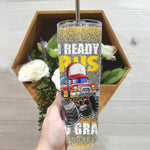 Back To School Skinny Tumbler Crush 3rd Grade Monster Truck Backpack Back To School Boys Gift - Scotstee Shop