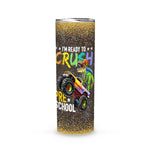 Back To School Skinny Tumbler Crush Preschool Dinosaur Monster Truck Back To School Boys Gift - Scotstee Shop