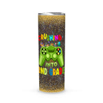 Back To School Skinny Tumbler Crushing Into Second Grade Back To School Video Game Gift - Scotstee Shop