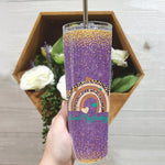 Back To School Skinny Tumbler Cute School Psychologist Boho Leopard Rainbow Psychology Back To School Gift - Scotstee Shop