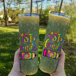 Back To School Skinny Tumbler First Day Of School Skinny Tumbler 1st Grade Teacher Tie Dye Back To School Gifts - Scotstee Shop
