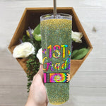 Back To School Skinny Tumbler First Day Of School Skinny Tumbler 1st Grade Teacher Tie Dye Back To School Gifts - Scotstee Shop