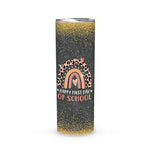 Back To School Skinny Tumbler First Day Of School Skinny Tumbler Leopard Rainbow Kindergarten Teacher First Day Of School Gifts Back To School Gift - Scotstee Shop