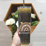 Back To School Skinny Tumbler First Day Of School Skinny Tumbler Leopard Rainbow Kindergarten Teacher Gift First Day Of School Back To School Gift - Scotstee Shop