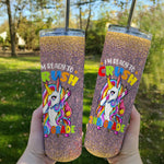 Back To School Skinny Tumbler Funny Crush 2nd Grade Dabbing Unicorn Back To School Girls Gift - Scotstee Shop