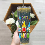 Back To School Skinny Tumbler Happy 100th Day Of School Three Gnomes Virtual Teachers Kids Back To Schcool Gift - Scotstee Shop