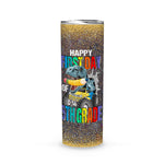 Back To School Skinny Tumbler Happy First Day Of 5th Grade Monster Truck Dinosaur Back To School Gift - Scotstee Shop