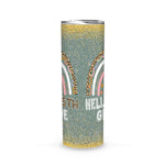Back To School Skinny Tumbler Hello 5th Grade Leopard Rainbow Fifth Grade Teacher Girls Back To School Gift - Scotstee Shop