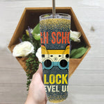 Back To School Skinny Tumbler High School Unlocked Level Up Back To School Gift - Scotstee Shop