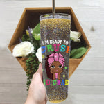Back To School Skinny Tumbler Im Ready To Crush 2nd Grade Afro Melanin Back To School Kid Gift - Scotstee Shop