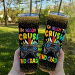 Back To School Skinny Tumbler I'm Ready To Crush 2nd Grade Back To School Video Game Boys Back To School Gift - Scotstee Shop