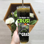 Back To School Skinny Tumbler I'm Ready To Crush 4th Grade Back To School Video Game Boys Back To School Gift - Scotstee Shop