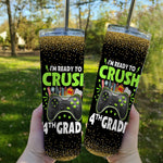 Back To School Skinny Tumbler I'm Ready To Crush 4th Grade Back To School Video Game Boys Back To School Gift - Scotstee Shop