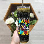 Back To School Skinny Tumbler Im Ready To Crush 4th Grade With Funny Puzzle Boy Back To School Gift - Scotstee Shop