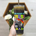 Back To School Skinny Tumbler Monster Truck Im Ready To Crush 3rd Grade Back To School Gift - Scotstee Shop